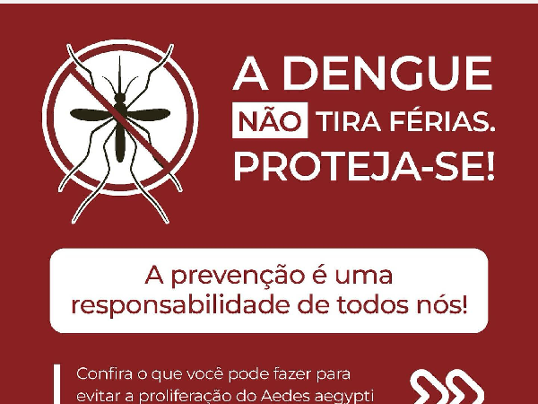 A Dengue não tira férias!