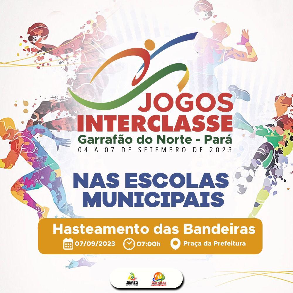 Os Jogos Interclasse estão acontecendo na rede municipal de ensino a partir de 4 de setembro de 2023!